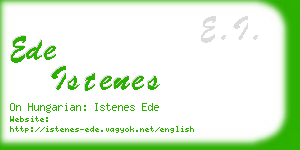 ede istenes business card
